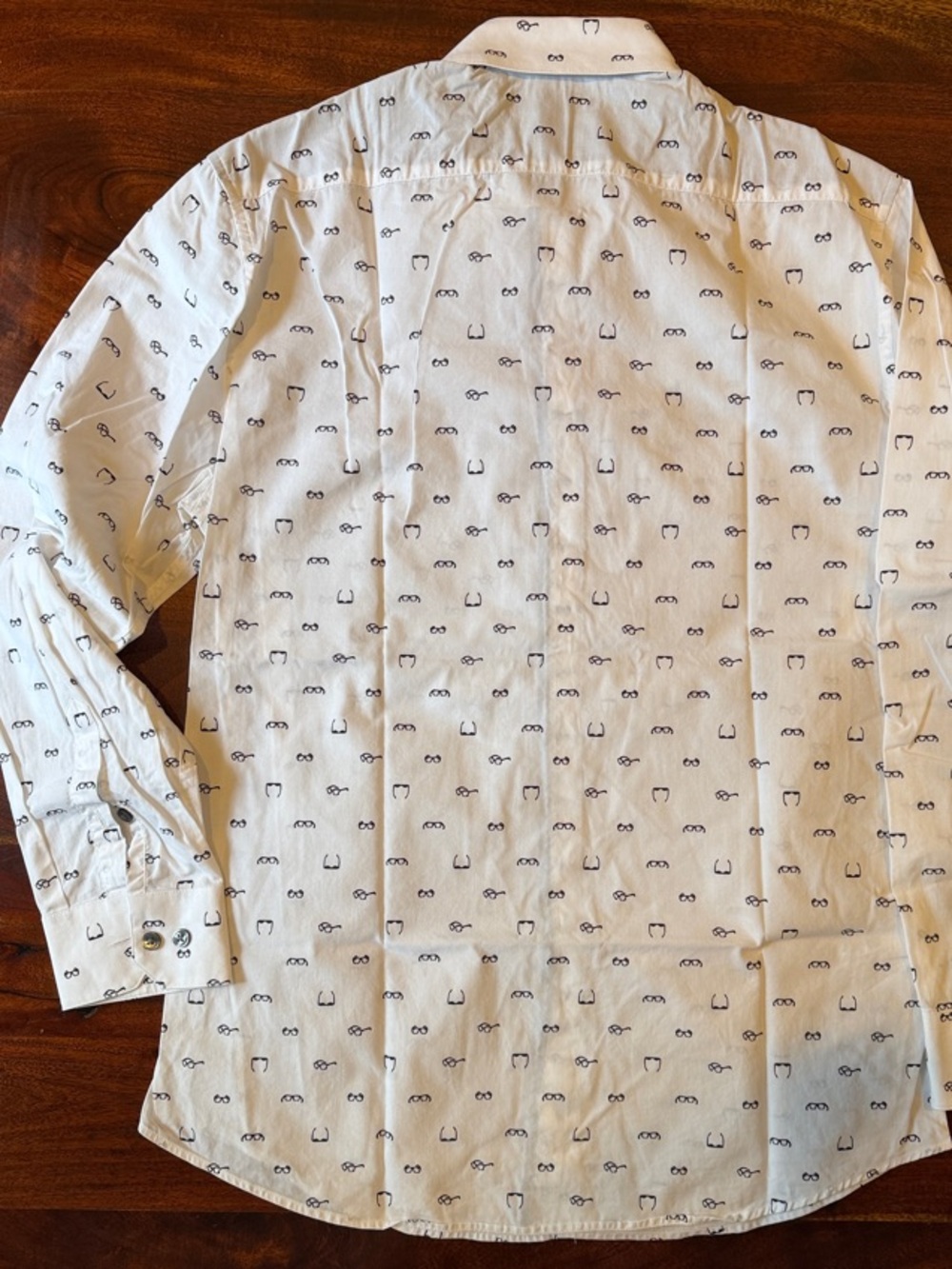 Original Penguin White Button-Up Shirt with Eyeglass Print - Picture 3 of 3